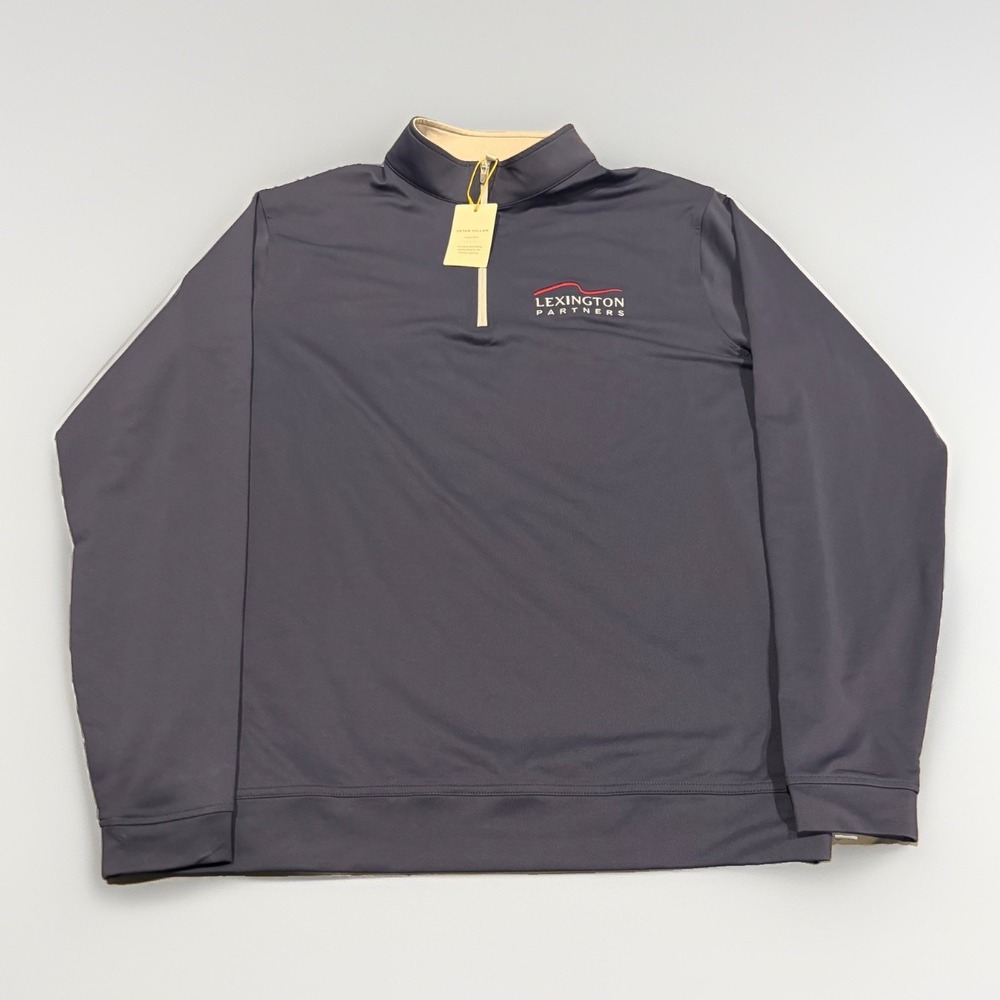 Peter Millar Pullover Men Large Blue Perth Performance Quarter Zip Athletic Golf